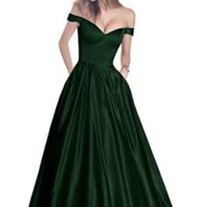 Harsuccting Off Shoulder Satin Evening Dress